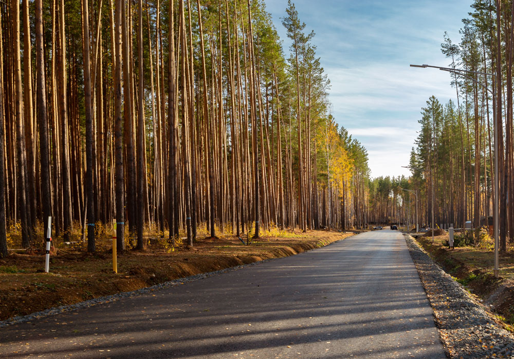 В поселке «Кедровка» завершено асфальтирование дорог №1