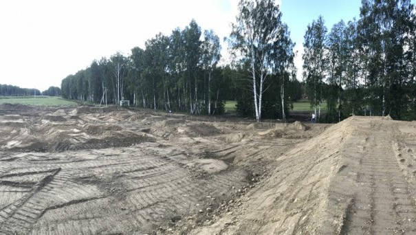 Начало строительства ВМХ-площадки в поселке «Заповедник»