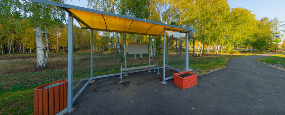 Школьный автобус в посёлке «Заповедник»