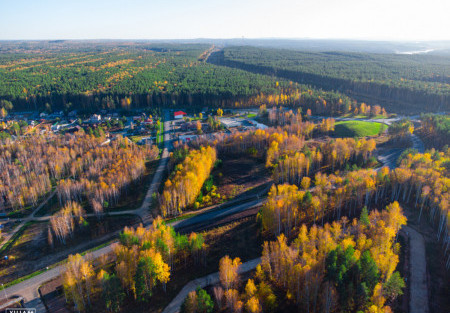 Золотая осень в коттеджном поселке "Заповедник" - октябрь 2024