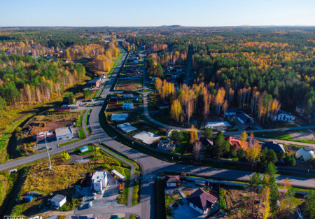 Золотая осень в коттеджном поселке "Заповедник" - октябрь 2024