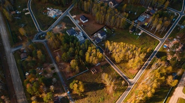 Осенний "Заповедник" с высоты птичьего полета - вид №1