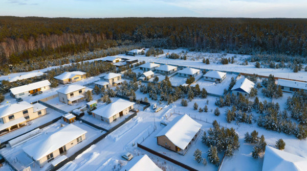 Поселок "Радость" с высоты птичьего полета - январь 2026 - вид №1