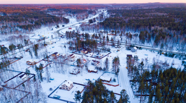 Зима в коттеджном поселке «Заповедник» - 2021 год - вид №1