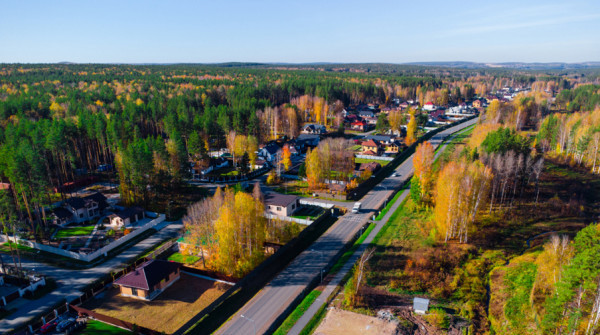 Золотая осень в коттеджном поселке "Заповедник" - октябрь 2024 - вид №1