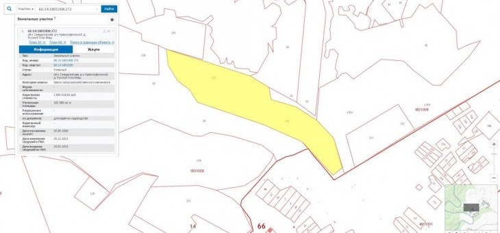 Участок № 1 в поселке , площадь 1623.88 соток